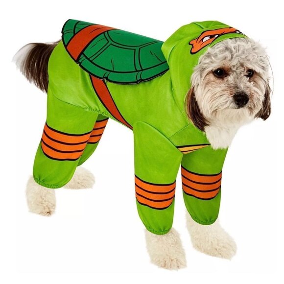 Rubie's Teenage Mutant Ninja Turtles Michaelangelo Halloween Dog Costume S/M/L - Picture 1 of 7